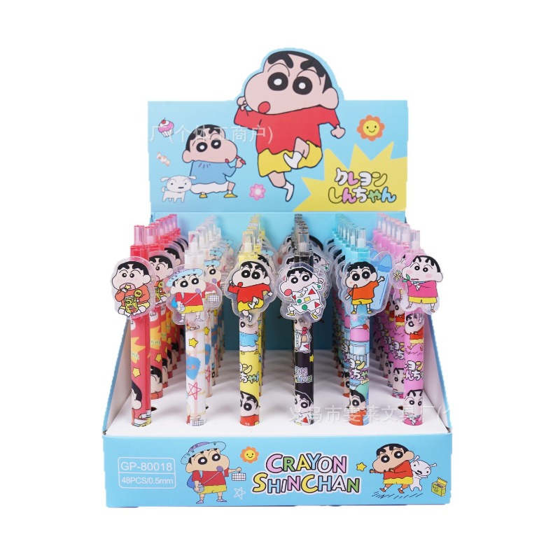 Stationery Warehouse - 48pcs/box Crayon Shinchan Point Pen Cartoon