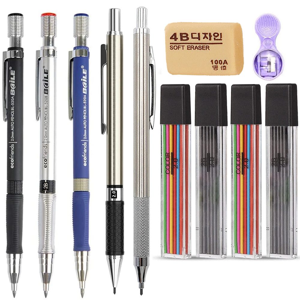 Ideal Stationery & Office Supply - أقلام رصاص ميكانيكية 2.0 مم 2B
