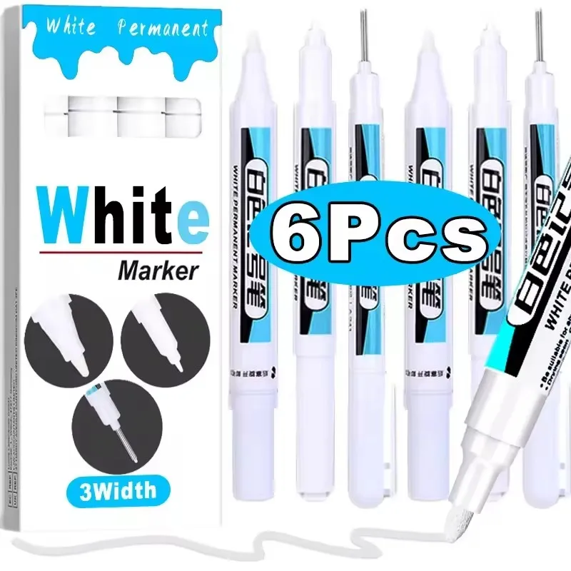 أقلام تحديد دائمة بيضاء 0.7/1. - مراجعة Stationery Supply وسعره