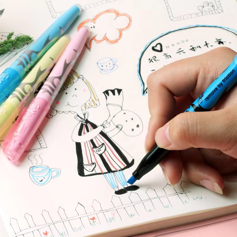6/12 قطعة أقلام تحديد يابانية  - مراجعة Pilot Pen Frixion وسعره